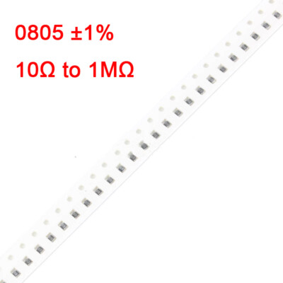 SMD/SMT Resistors Resistance 0805 ±1% Values 10Ω to 1MΩ Selectable Resistor