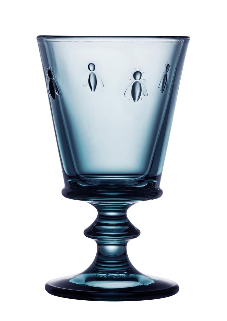 La Rochère Bee Glass Stemmed Blue - Wine/Water Glass - 240ml - single glass