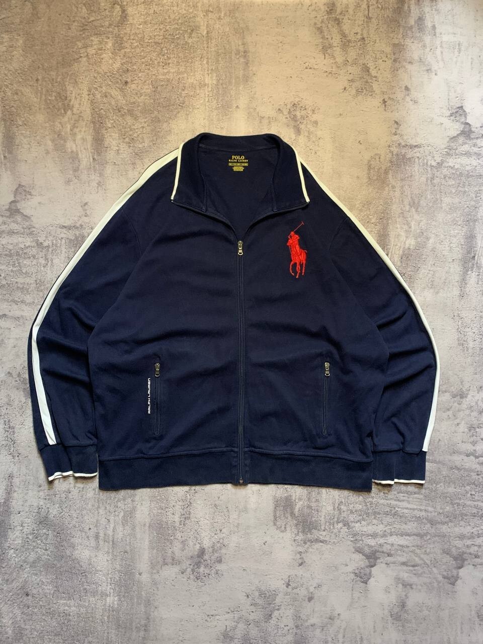 Polo Ralph Lauren UOMO TAGLIA XXL Track Jacket Big Pony Logo Zip