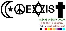 COEXIST Adhesive Vinyl Decal Sticker Car Truck Window Bumper Tablet Laptop 7"