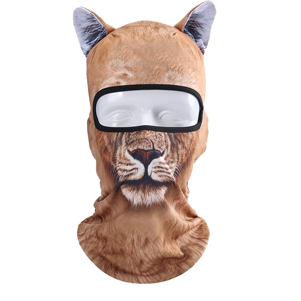 Breathable 3D Animal Printing Balaclava Cycling Hat Cat Halloween Full Face Mask - Image 3 of 4