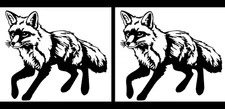 Sly Fox Two Black Vinyl Decal Car Truck Window Camper RV Laptop Tablet Tumblers