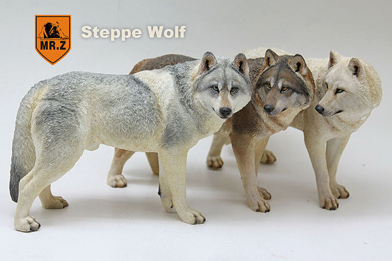 MR.Z& MCCTOYS 1/6 th Steppe Wolf 4 Colors Animal Figure Collection