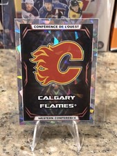 2021-22 Topps NHL Stickers #116 Calgary Flames Team Logo Foil Hockey