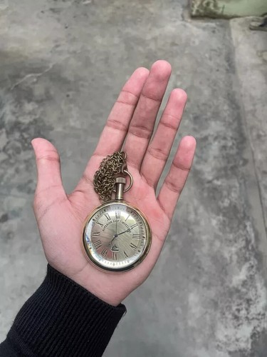 Antique Brass Dial Pocket Watch Superior ship time keeper Titanic Pocket Watch - Picture 3 of 6