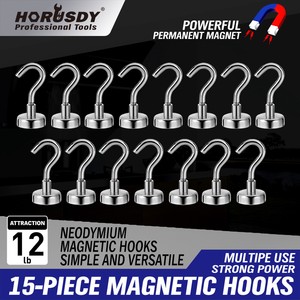 12Lb-Heavy-Duty-Magnetic-Hooks-With-Stickers-Strong-Powerful-Neodymium-15-Pack