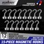 12Lb-Heavy-Duty-Magnetic-Hooks-With-Stickers-Strong-Powerful-Neodymium-15-Pack thumbnail 1