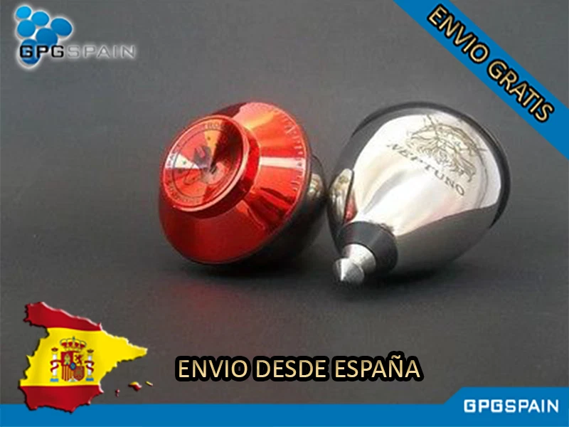 PEONZA NEPTUNO ROLLER Trompo Neptuno Plateado-Rojo ENVIO 24H MRW