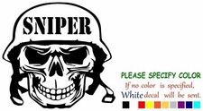 Skull Sniper Vinyl Decal Sticker Car Window Bumper Wall Laptop 6"