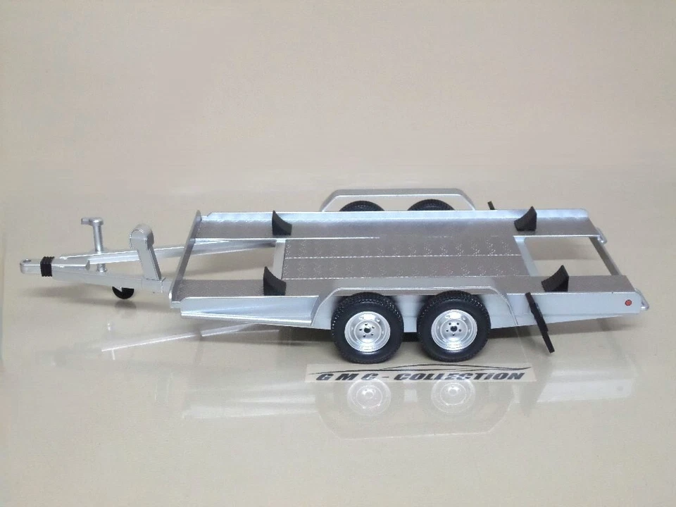 CARRELLO PORTA AUTO CAR TRANSPORTER TRAiLER + PEDANE IXO 1/18 (AUTO NON INCLUSA) - Immagine 4 di 4