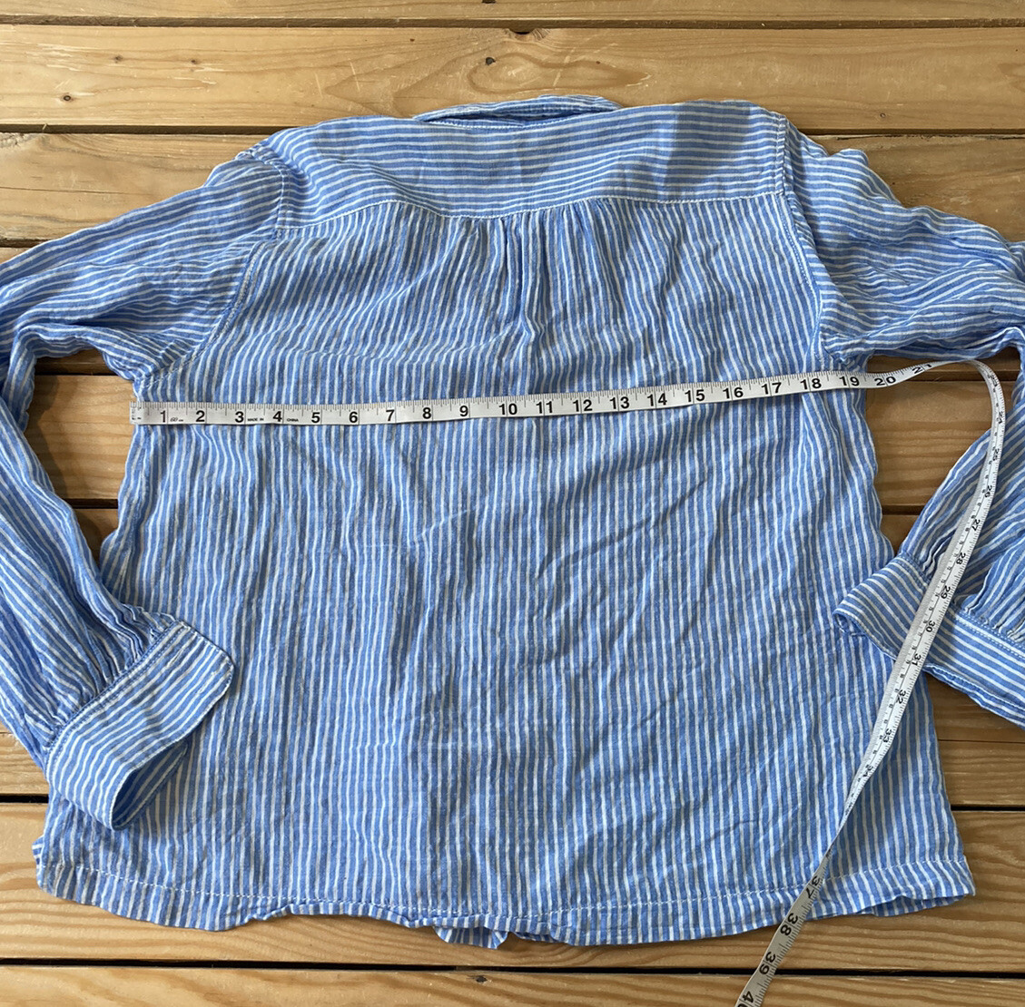 max studio women’s Lightweight half button stripe… - image 6