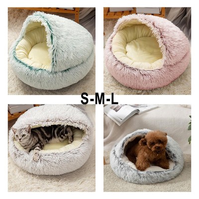 Bequemes Haus rund lang Plüsch super weich Haustier Hundebett Winter warm