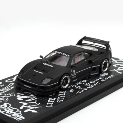 INNO64 LIBERTY WALK LBWK FERRARI F40 MATTE BLACK HONG KONG TOYCAR