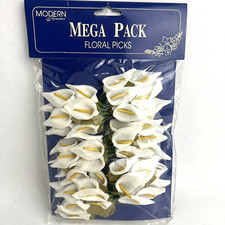 36 Pcs Calla Lily Artificial Flower Wedding Decoration DIY Wreath Gift Tie NOS