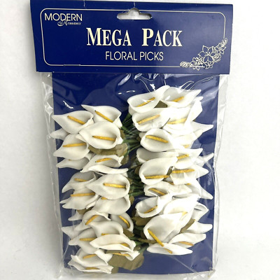 36 Pcs Calla Lily Artificial Flower Wedding Decoration DIY Wreath Gift Tie NOS