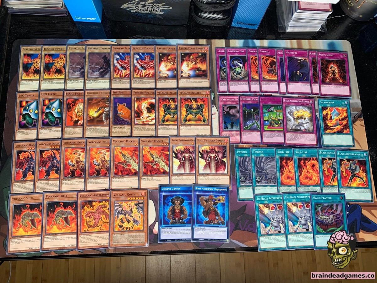 yugioh fire burn deck Yugioh Axel Brodie Volcanic Blaze Accelerator Deck, Pyro, Fire, Burn, Gx