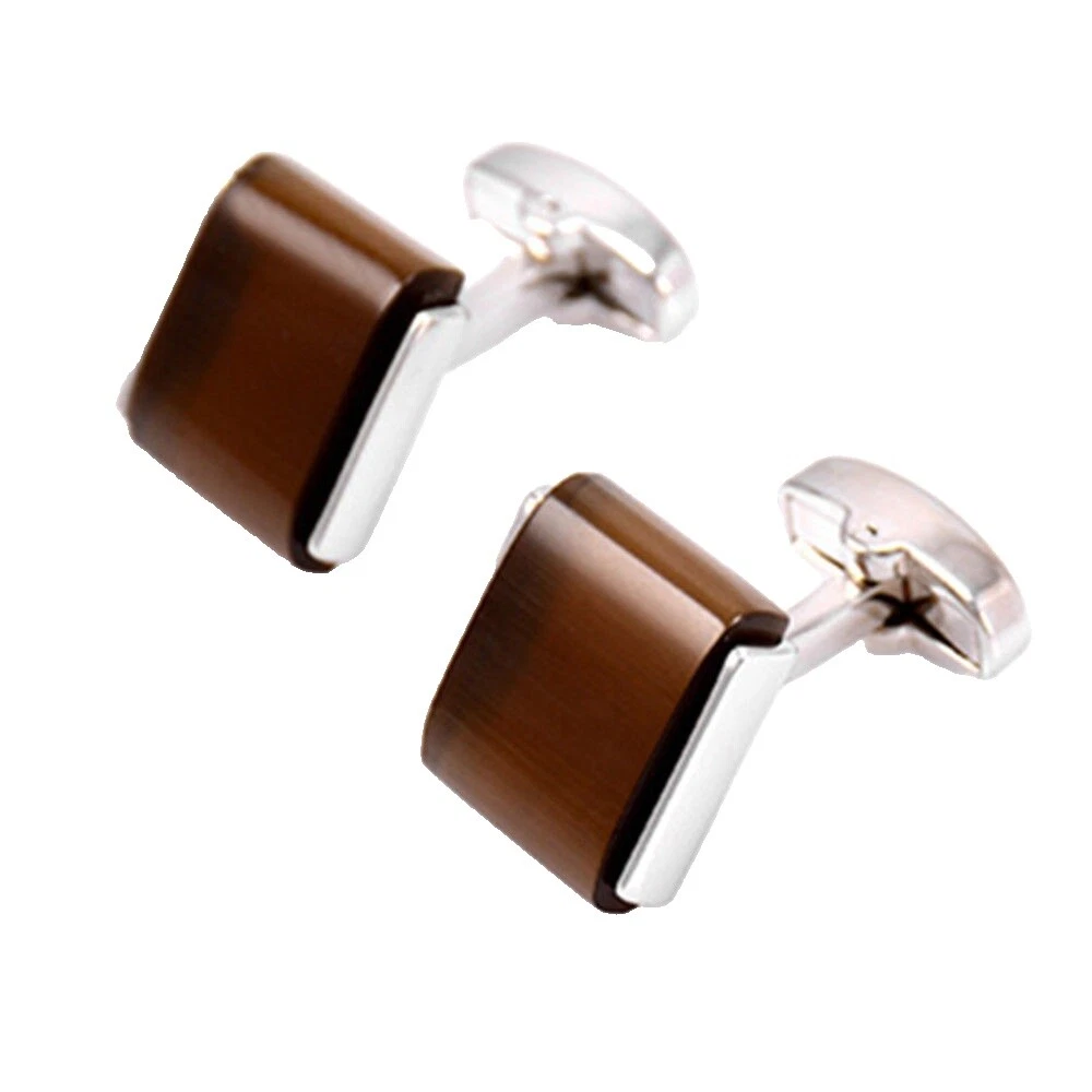 Мужские запонки Opal коричневые латунь