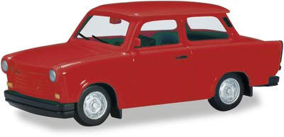 HERPA, TRABANT 1.1 Limo. Red, 1/87 Scale, HER027342-003