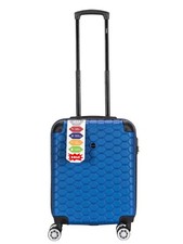 Suitcase Cabin Size Four Wheel Spinner `ABS Blue Colour