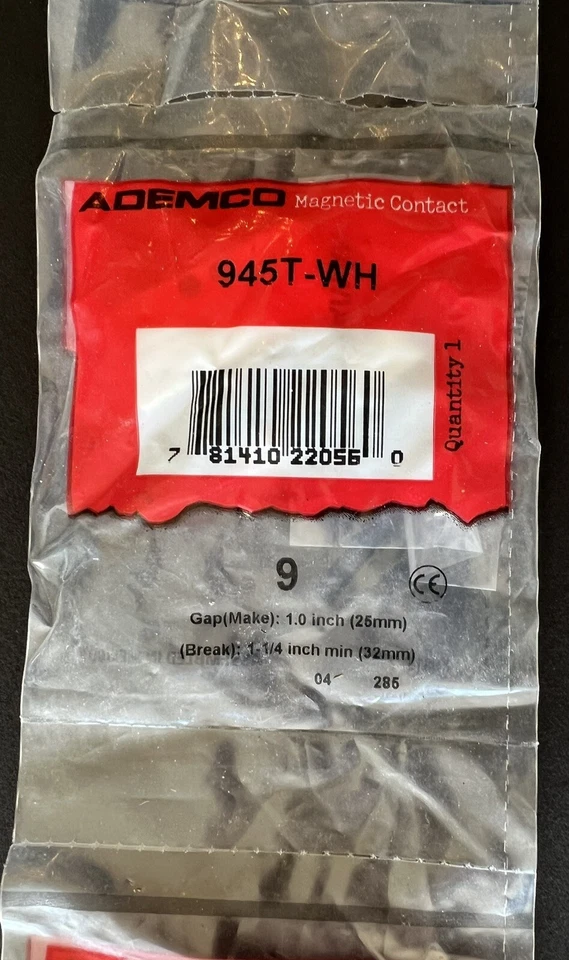 Honeywell Ademco 945T-WH Magnetic Contact Sensor- 3-Pack - Brand New Sealed! - Image 2 of 4