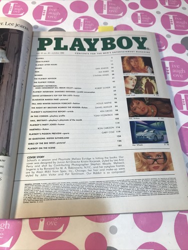 Playboy October 1990 COVER: MELISSA EVRIDGE - CF BRITTANY YORK - GIRLS