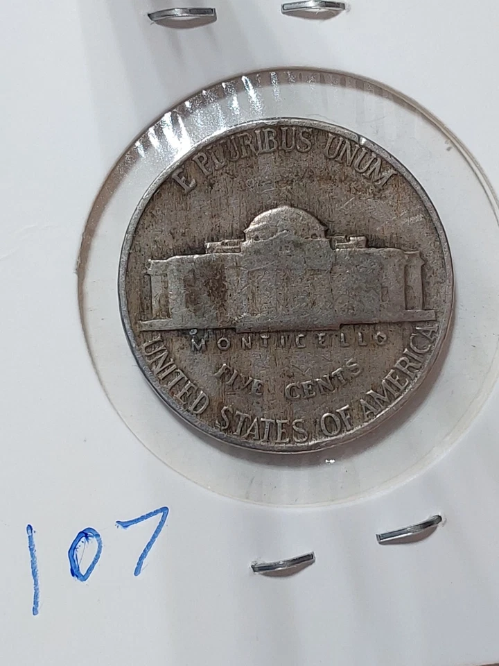 Vintage 1946 Jefferson Nickel Error-Lettering On Rim No Mint Mark Possible 35% S - Image 2 of 2