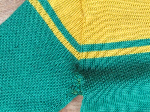 Vintage 1935 El Cajon Valley H.S. Wool Varsity Cardigan Sweater JCPenney Sz.42 - Picture 6 of 11
