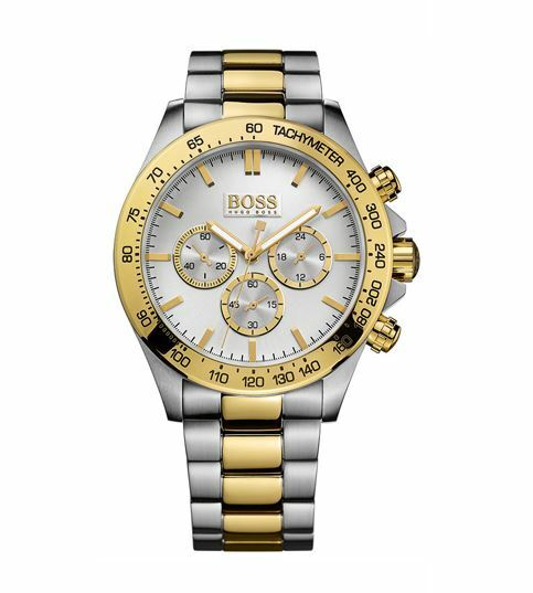 Hugo boss watch gold blue Clearance