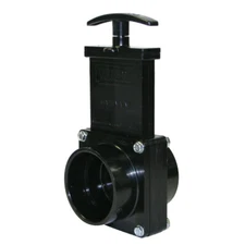 Valterra PVC Gate Valve, 3 piece w/Gate Keeper, Push/Pull, Black, 2in Slip 7201X