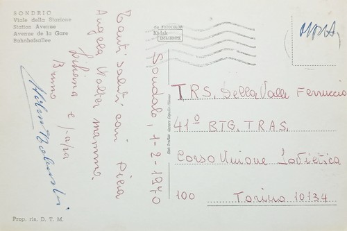 Cartolina - Sondrio - Viale della Stazione - 1970 - Picture 2 of 2