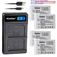 Kastar Battery LCD Dual Charger for Canon NB-5L NB5LH Digital IXUS 900 Ti 900Ti