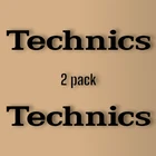 2 Pack Technics Decal Set - Turntable Vinyl Sticker Kit - DJ Equipment Decor