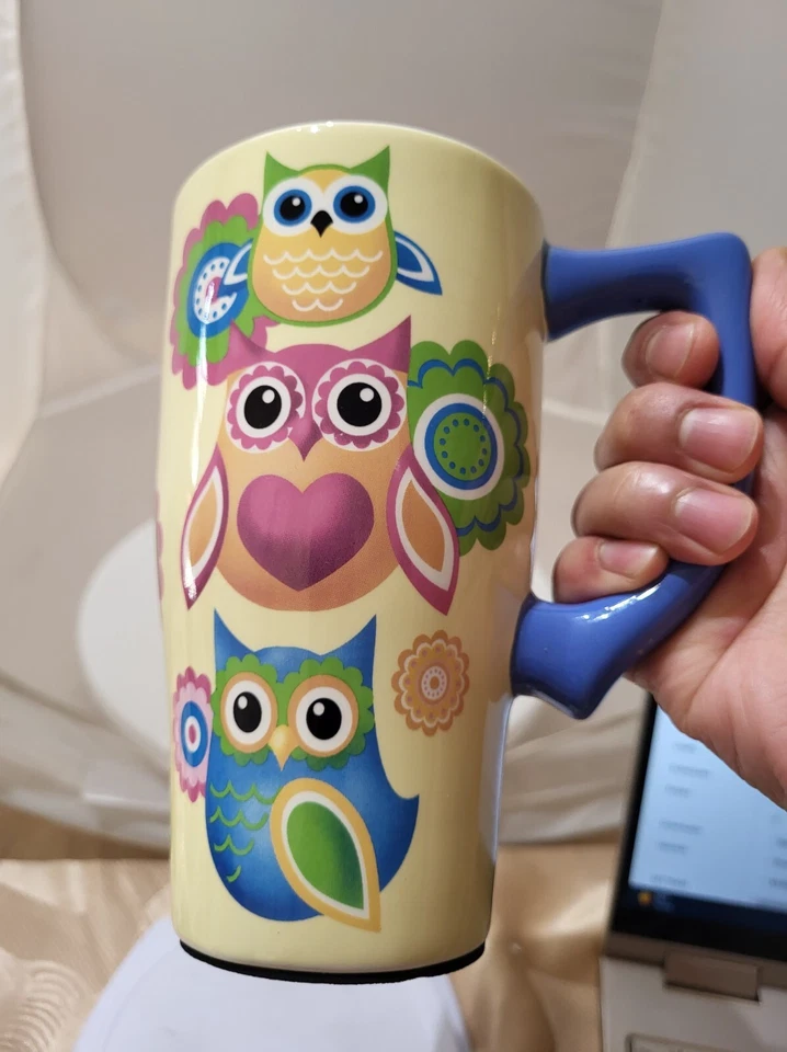 Taza grande Spoontiques Owls Lover 6 1/4 pulgadas" de alto -18 oz Foto 2 de 4