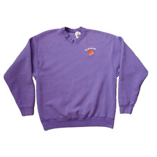 Vtg Clemson Tigers Sweatshirt Mens XL Purple Crewneck Logo Long Sleeve 80s USA