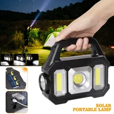 2000LM Solar-Powered LED Flashlight - Rechargeable Camping/Work Light with 6 Mod