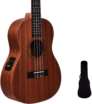 Mahogany Wood Professional Baritone Ukulele with Acoustic/Electric Option with B