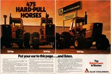 1974 Allis-Chalmers 7040 7060 7080 Tractor Vintage 70's 2-Page Print Ad