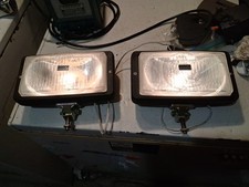 Vintage 1970s 1980s 1990s Bosch Large Halogen E1 Fogdriving Lights Pair Vintage 1970s 1980s 1990s Bosch Large Halogen E1 Fogdriving Lights Pair