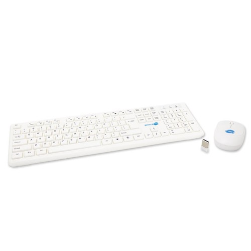 Kit Mouse And Keyboard Wireless Qwerty White Kit Set M&K Nordic Swe No Dk Fi - Picture 6 of 6