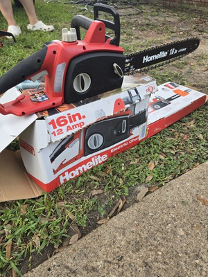#ad Homelite 16 inch Electric Corded Chainsaw Open Box $90.00