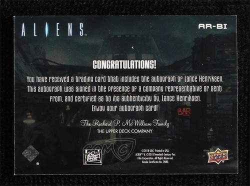 2018 Aliens Movie Actor Reactor Inscriptions Lance Henriksen (Bishop) Auto p1l - Picture 2 of 3