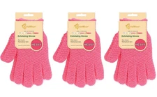 Evridwear Exfoliating Gloves for Shower, 100% Nylon Thick Soft Medium Heavy