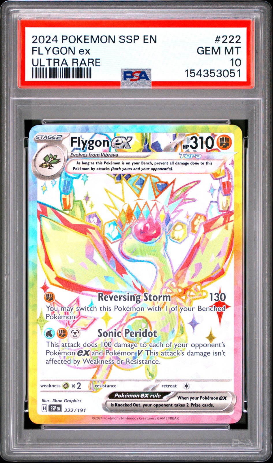 Pokemon Surging Sparks Flygon ex 222 PSA 10