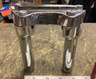 Chrome 4" Handlebar Risers top Clamp Harley Shovelhead Chopper Softail Sportster
