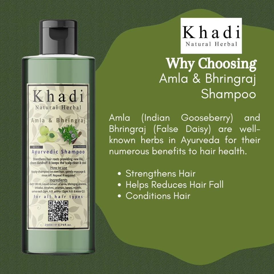 Hair Shampoo 200ml | Ayurvedic Hair Cleanser | Sulfate-Free Hair Fall Control - Image 2 of 4