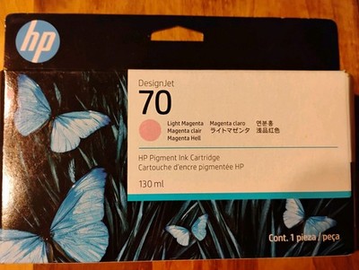 HP 70 Light Magenta Ink Cartridge C9455A.  New & Sealed. Expires 10/26