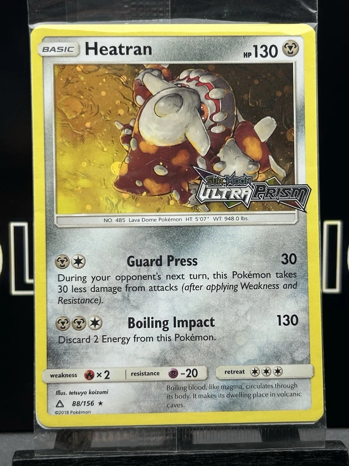 Pokemon Heatran  SEALED Holo Rare  Promo Stamp  Ultra Prism Set 88/156  Card - Image 3 of 4