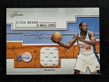 2002-03 Fleer Flair ELTON BRAND Patch Court Kings Game Used LA Clippers #CK-EB