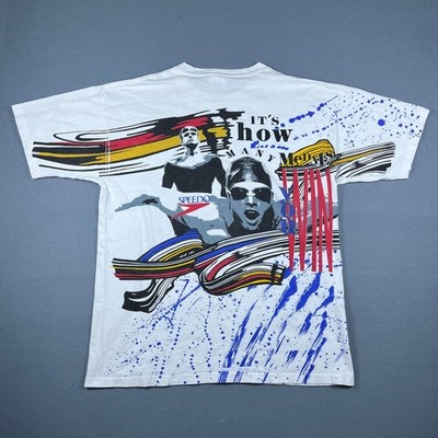 Vintage 90s Speedo Olympics Graphic T-Shirt Mens XL White Made in USA Medals