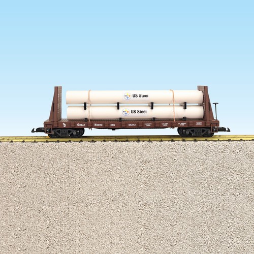 Trenes EE. UU. Escala G 17610 GREAT NORTH PIPE LOAD FLATCAR BC ROJO | Zustand: New